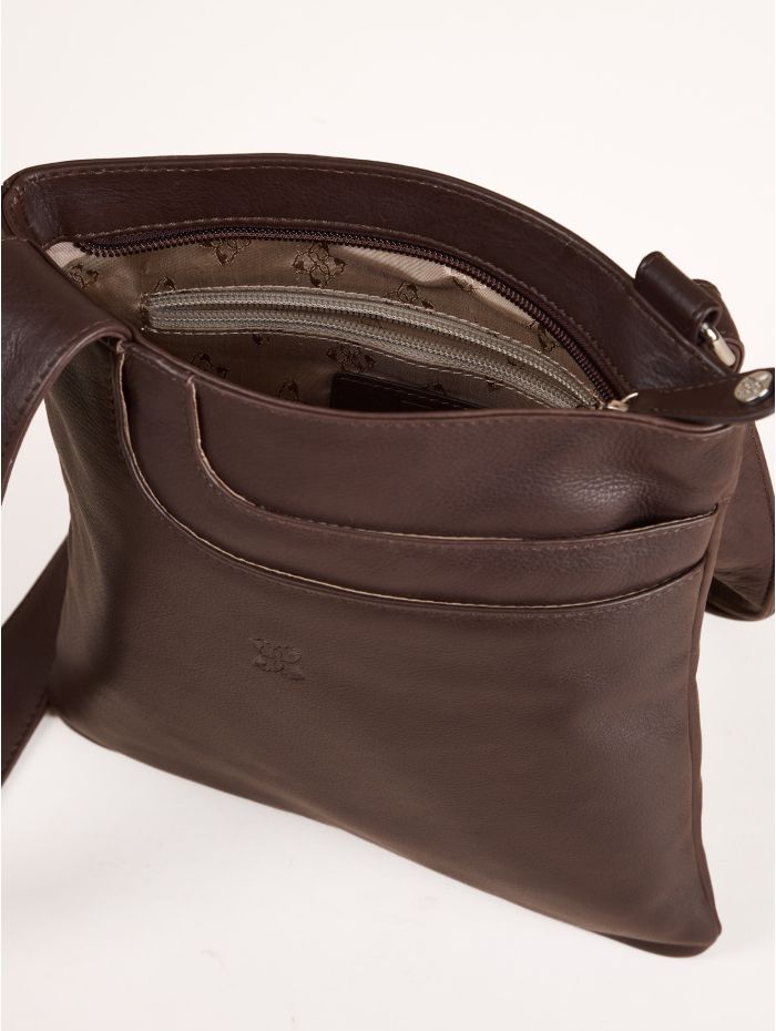 Allerdale Leather Cross Body Bag in Brown