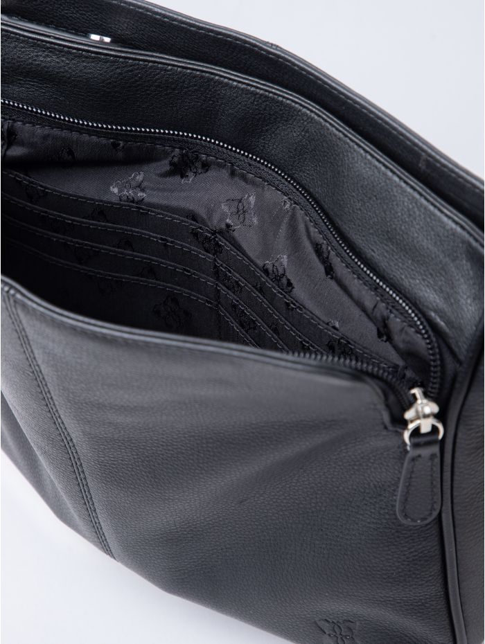 Ambleside Leather Cross Body Bag in Black