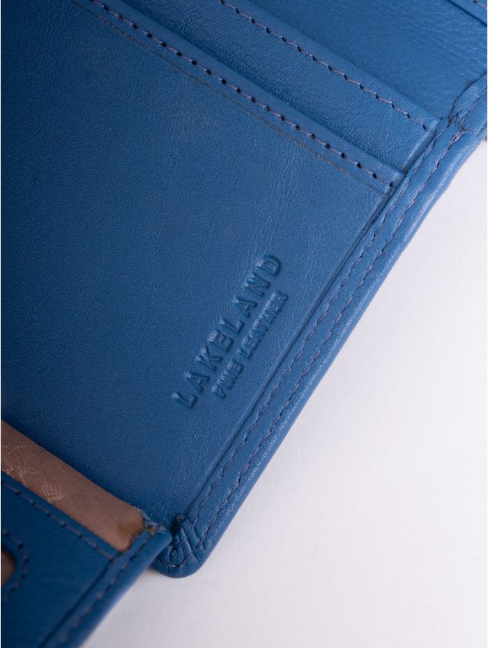 Small Leather Tab Purse in Blue