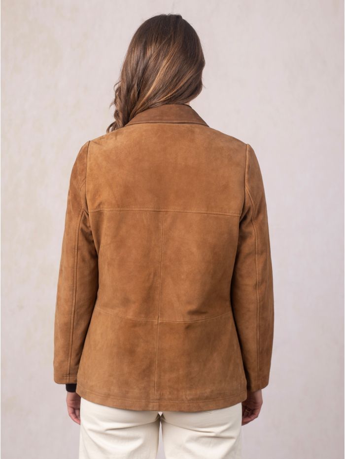 Hawkshead Suede Barn Jacket in Tan