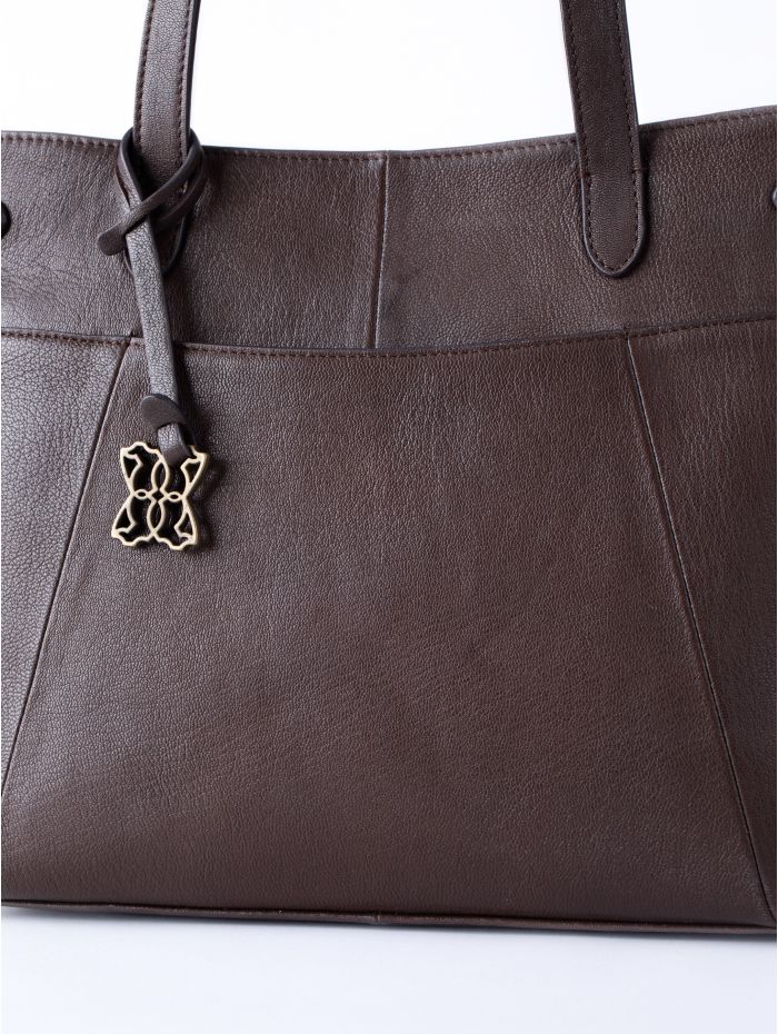 Newby Leather Tote Bag In Chocolate
