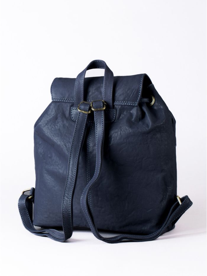 Harstone Leather Backpack in Blue