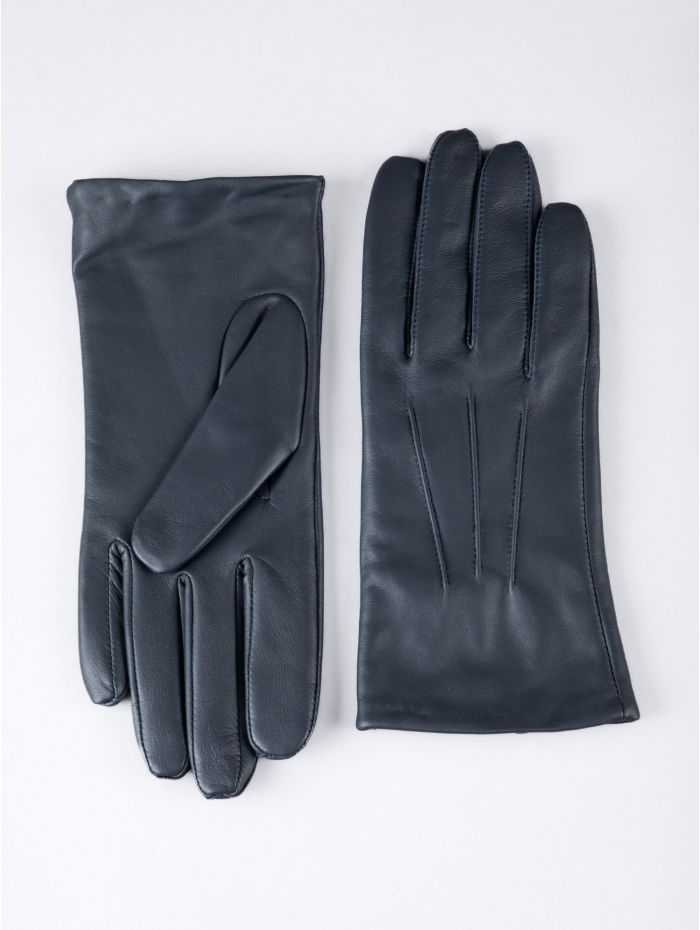 Becky II Classic Leather Gloves in Navy