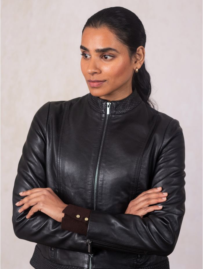 Anthorn Leather Jacket in Black