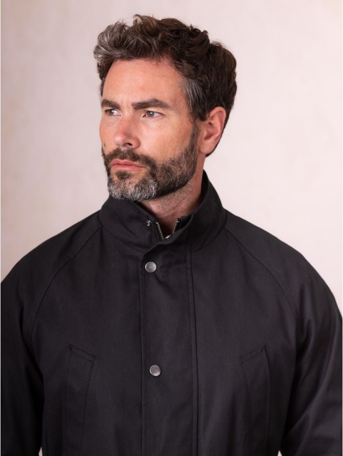 Coniston Wax Field Jacket in Black
