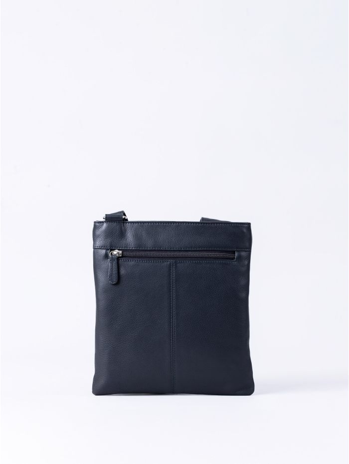 Allerdale Leather Cross Body Bag in Navy