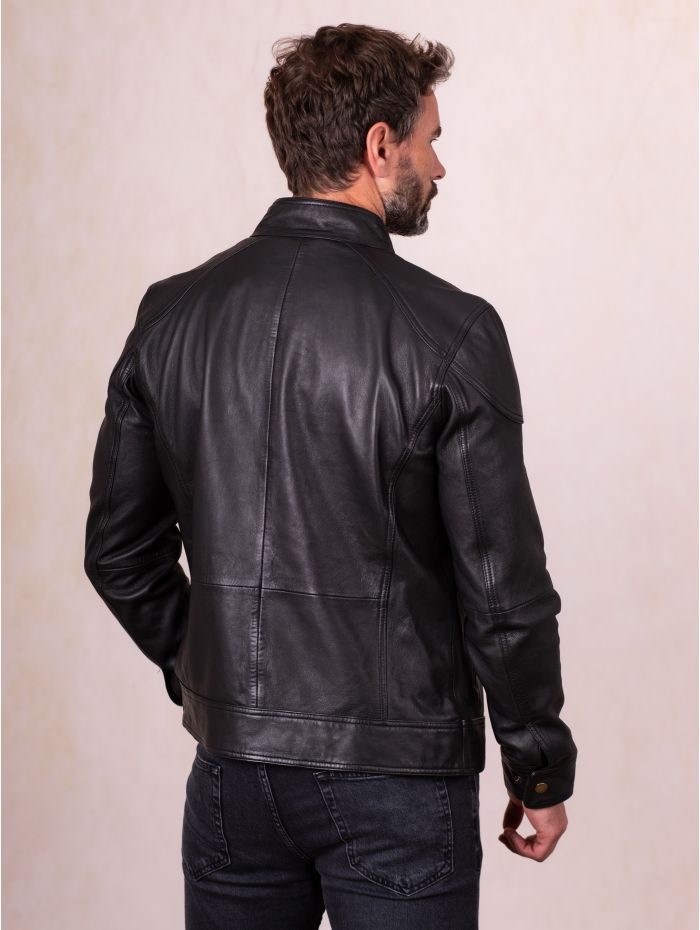 Burnmoor Leather Jacket in Black | Lakeland Leather