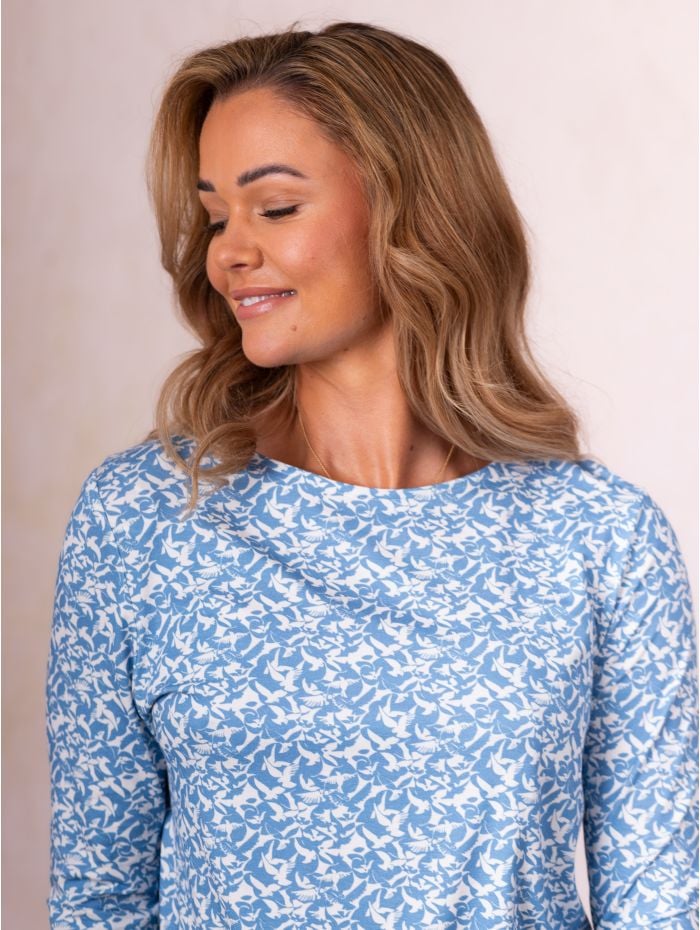 Sapphire Jersey Top in Blue
