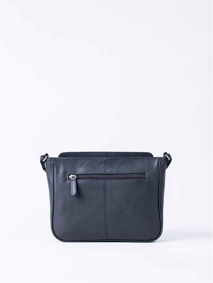 Ambleside Leather Cross Body Bag in Navy