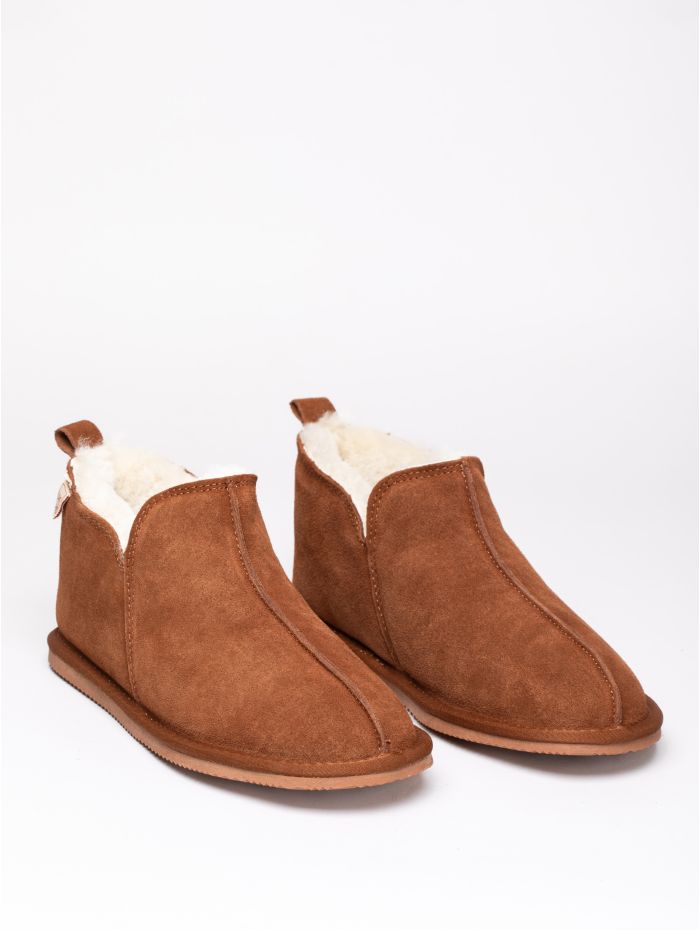 Men's Suede Slipper Boot in Tan
