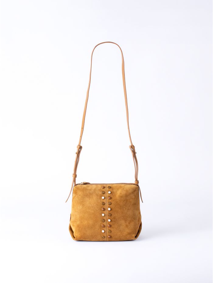 Buttermere Suede Cross Body Bag in Cognac
