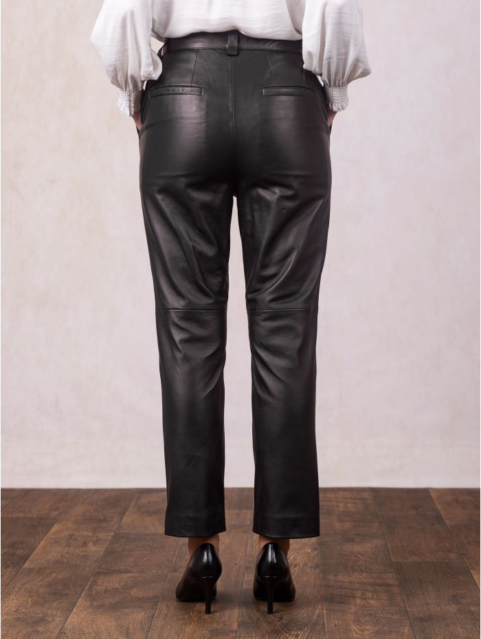 Leather Trousers in Black