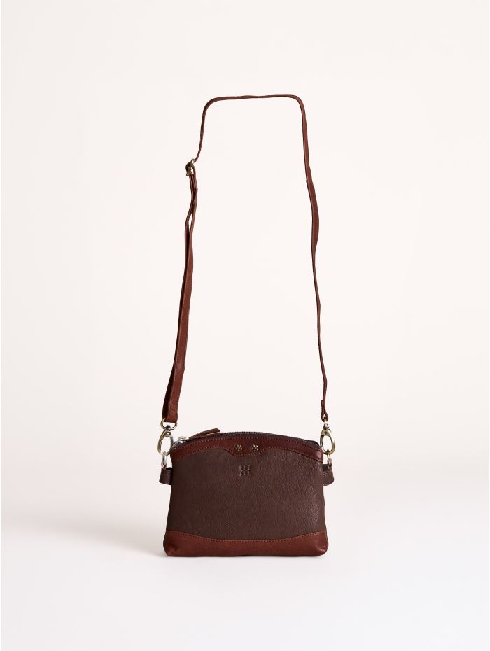 Hartsop Zip Leather Cross Body Bag in Brown