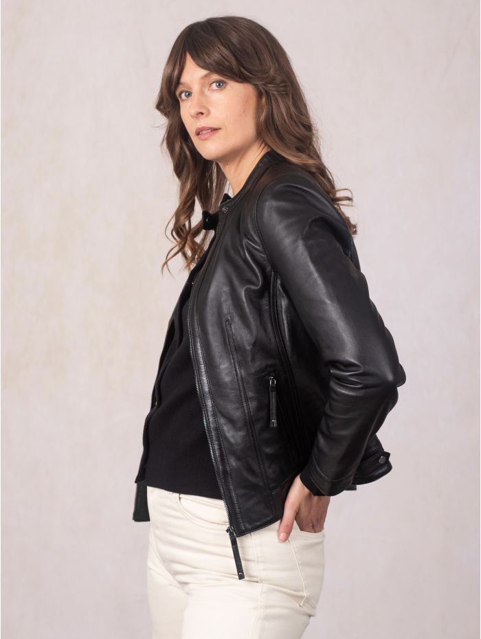 Threlkeld Leather Jacket in Black