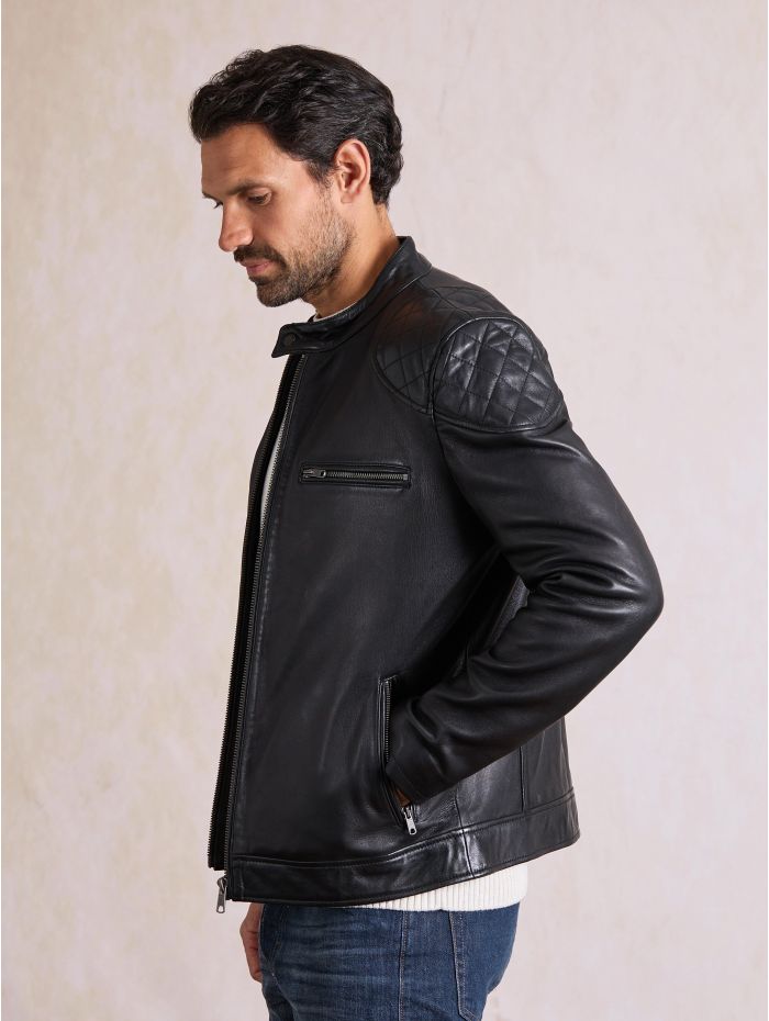 Stonecroft Leather Jacket in Black