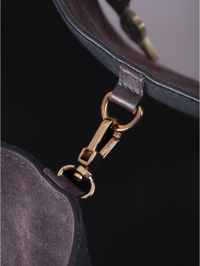 Mirehouse Suede Tote Bag in Chocolate Brown