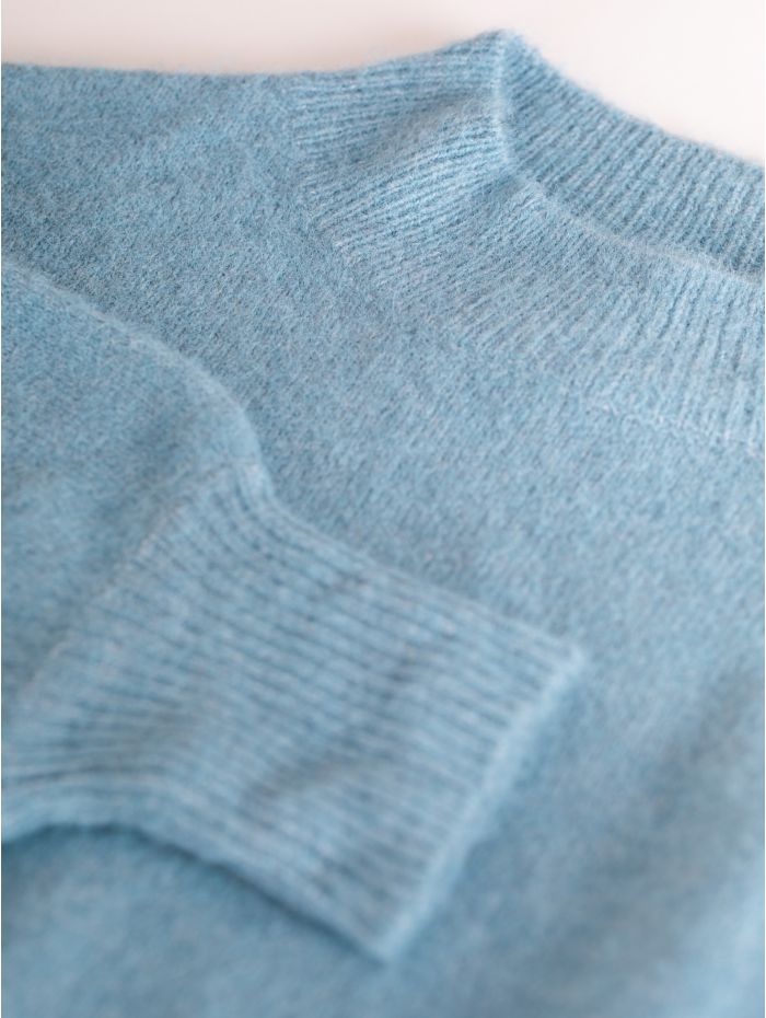 Malika Wool Blend Jumper Dress in Teal