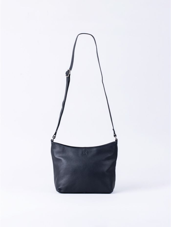 Grasmere Leather Cross Body Bag in Navy