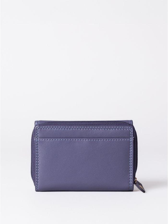 Small Leather Purse in Purple