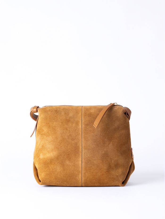 Buttermere Suede Cross Body Bag in Cognac