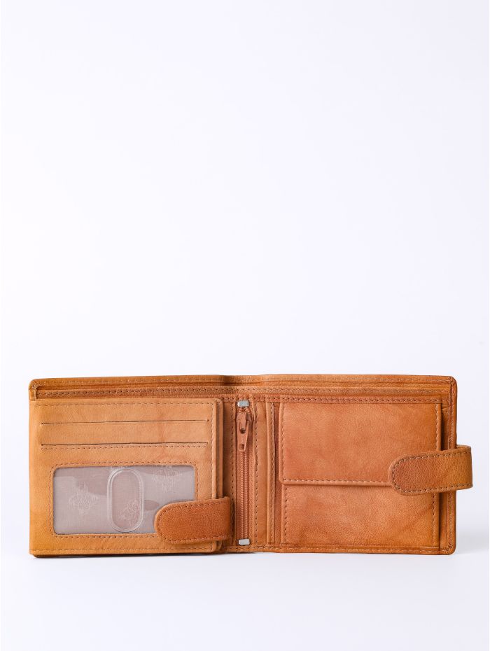 Burneside Leather Wallet in Cognac