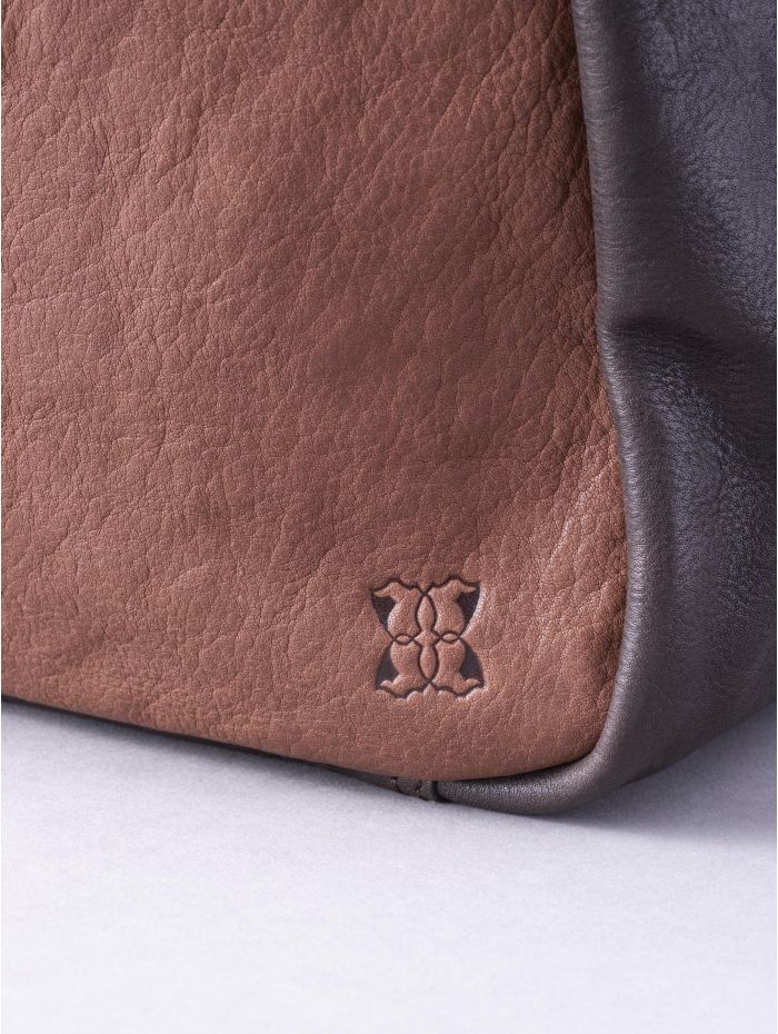 Hartsop Leather Tote Bag in Tan & Brown