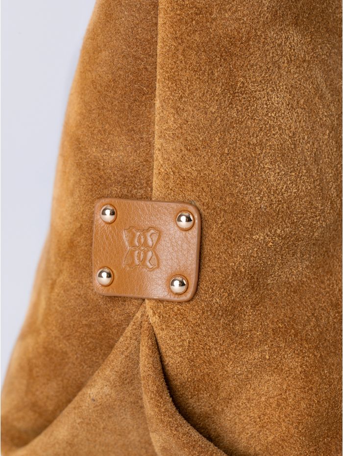 Buttermere Suede Cross Body Bag in Cognac