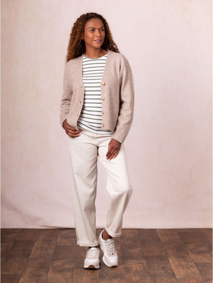 Juniper Wool Blend Cardigan in Oatmeal
