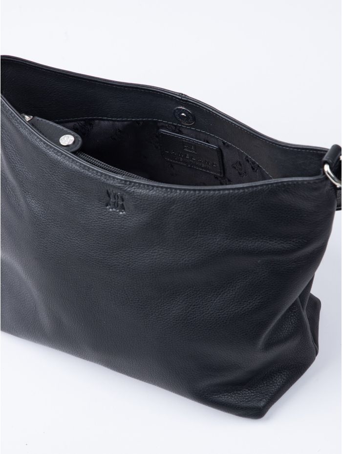 Grasmere Leather Cross Body Bag in Black