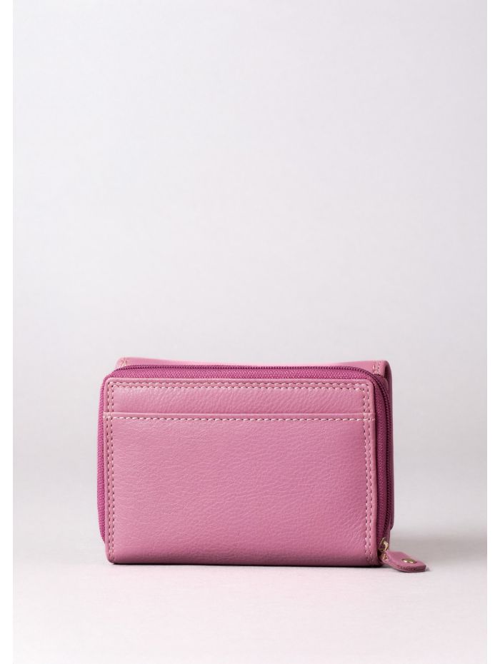 Small Leather Purse in Mauve