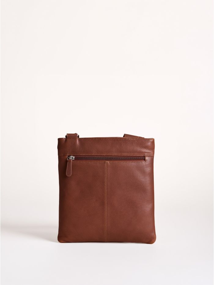 Allerdale Leather Cross Body Bag in Cognac