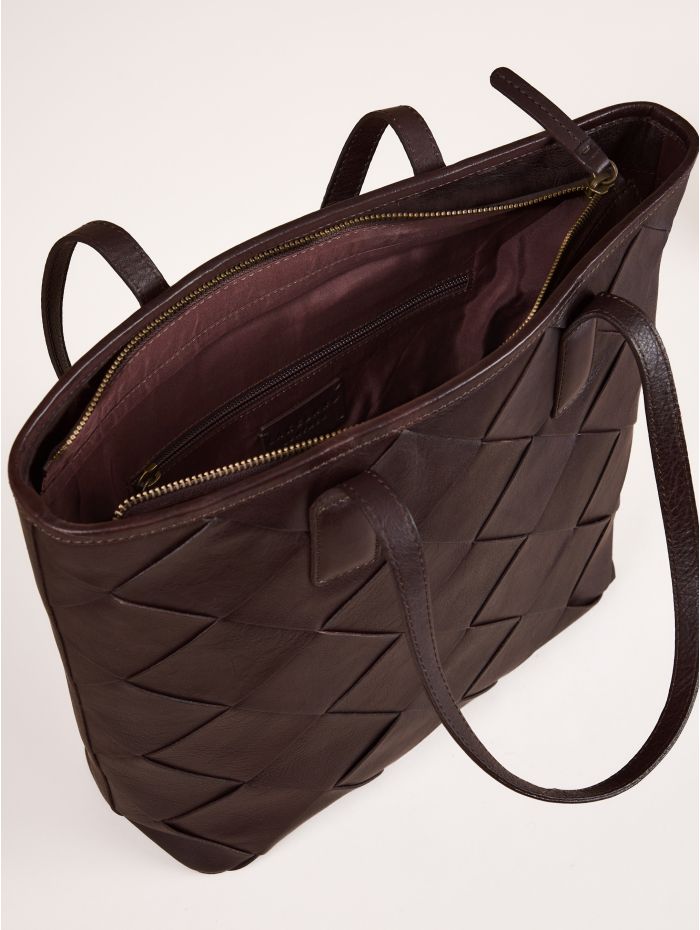 Laithes Leather Tote Bag in Brown