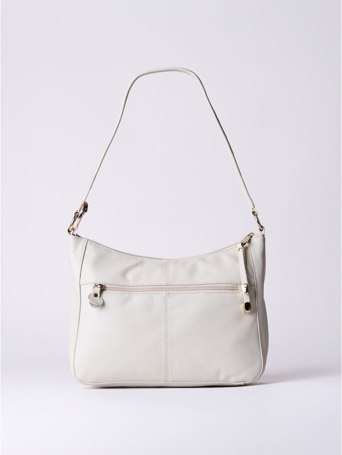 Cartmel Leather Shoulder Bag In Off White
