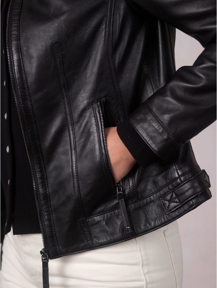 Threlkeld Leather Jacket in Black