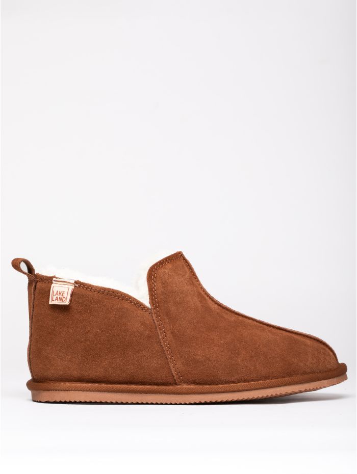 Men's Suede Slipper Boot in Tan