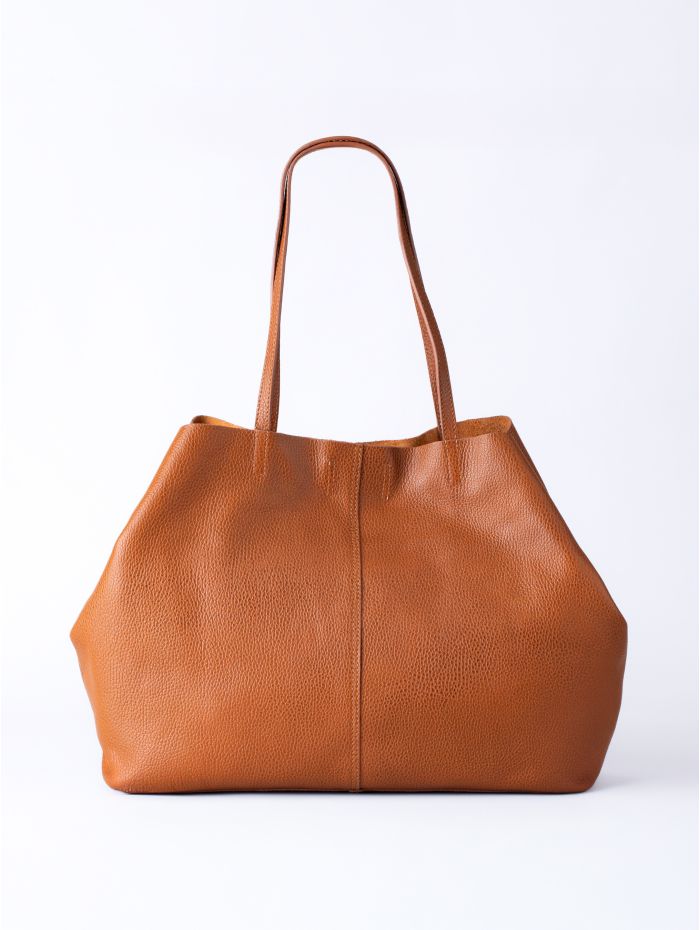Tarraby Leather Tote Bag in Tan