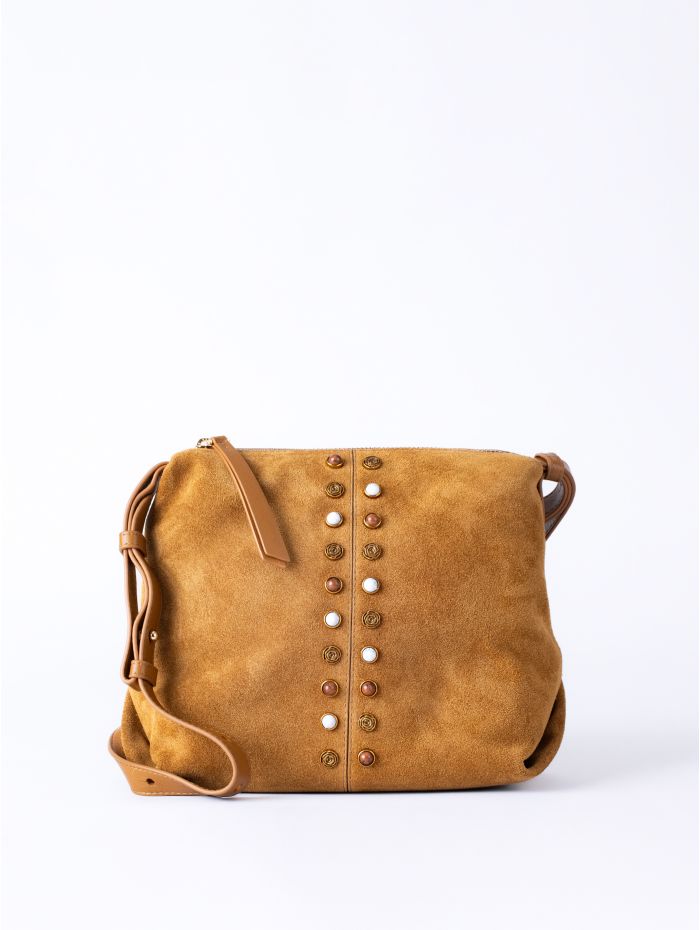 Buttermere Suede Cross Body Bag in Cognac
