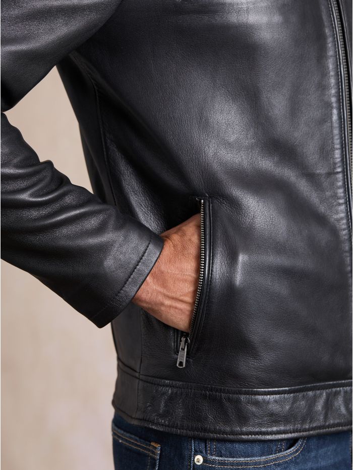 Stonecroft Leather Jacket in Black