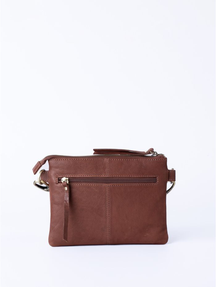 Harstone Mini Leather Cross Body Bag in Tan