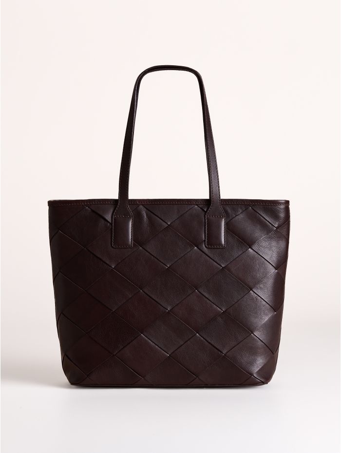 Laithes Leather Tote Bag in Brown