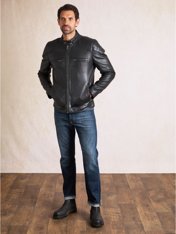 Stonecroft Leather Jacket in Black