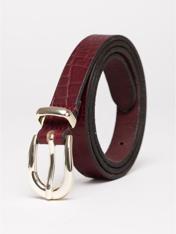 Kirkby Leather Belt in Oxblood