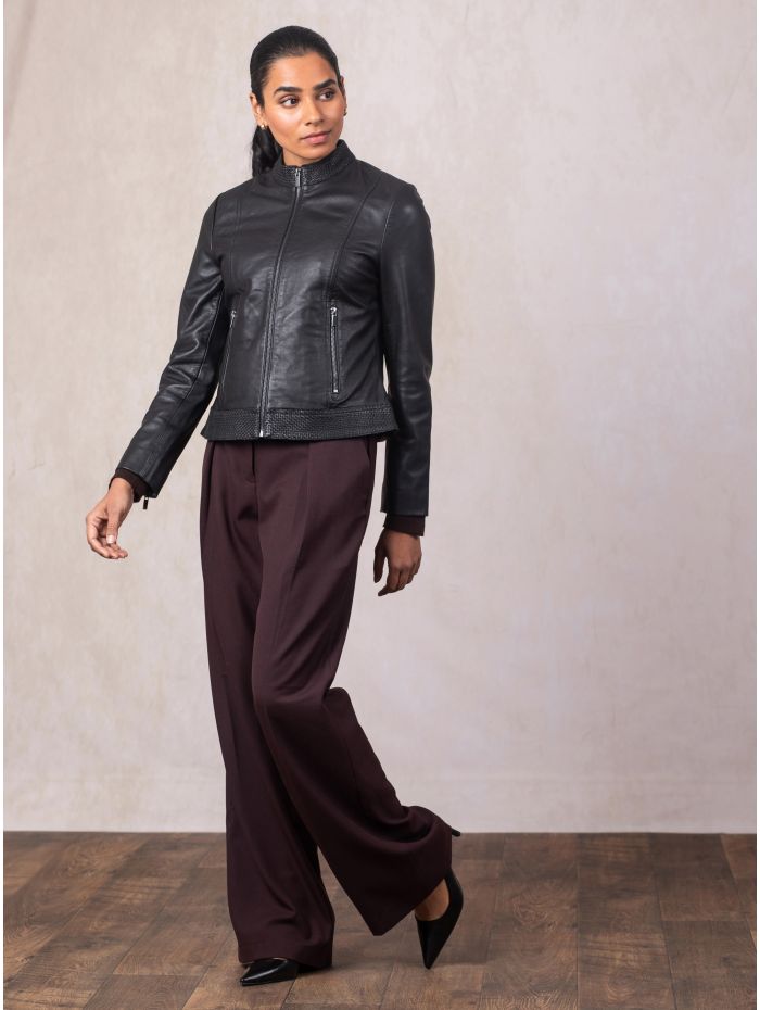Anthorn Leather Jacket in Black