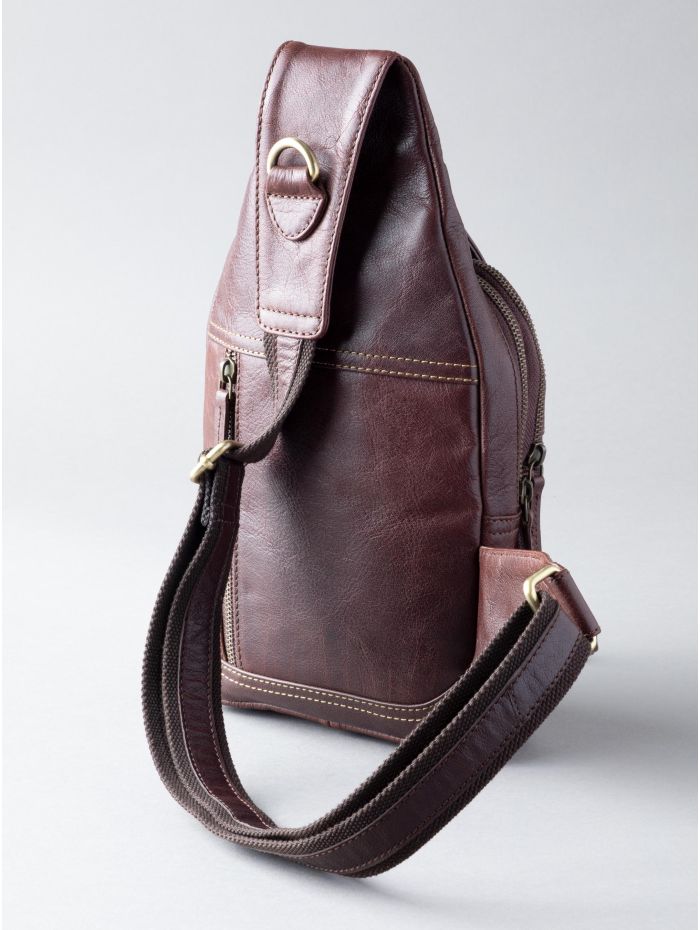 Keswick Leather Sling Bag in Brown