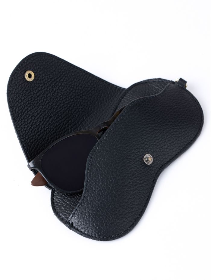 Tarraby Leather Glasses Case in Black