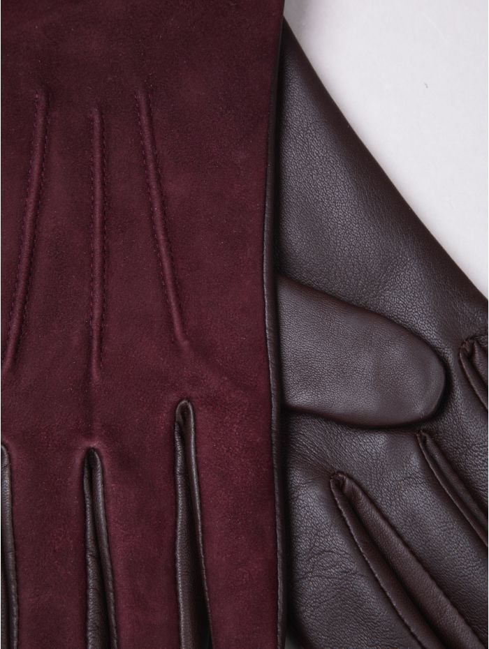 Hesket Suede Gloves in Plum