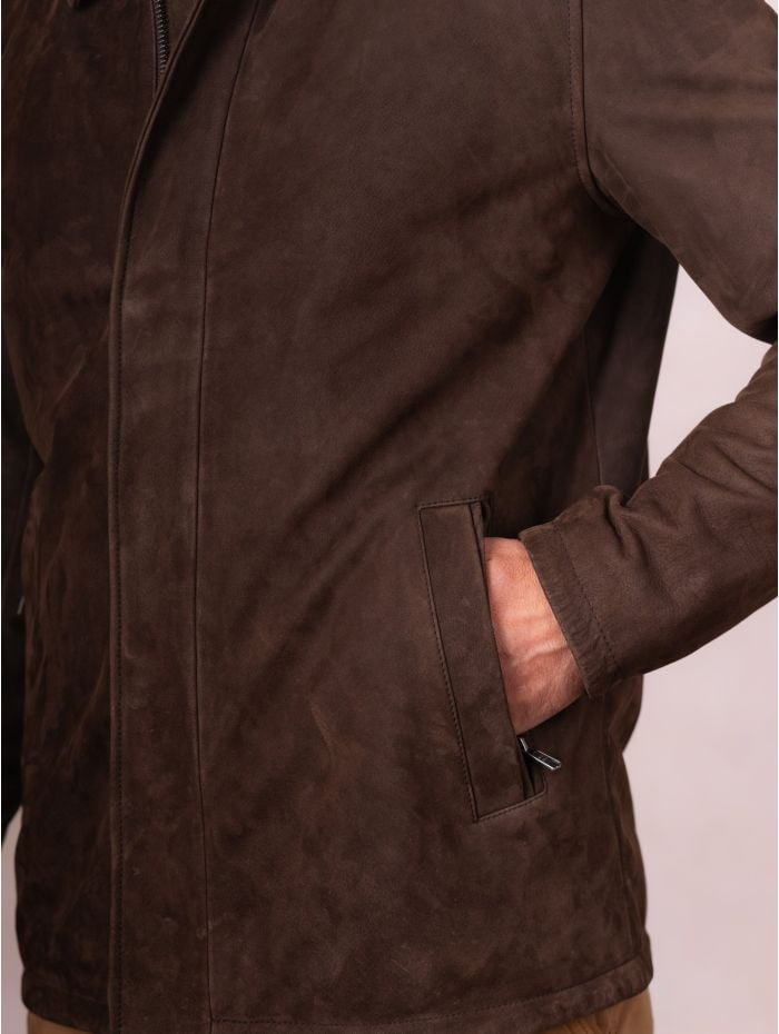Silloth Leather Jacket in Brown