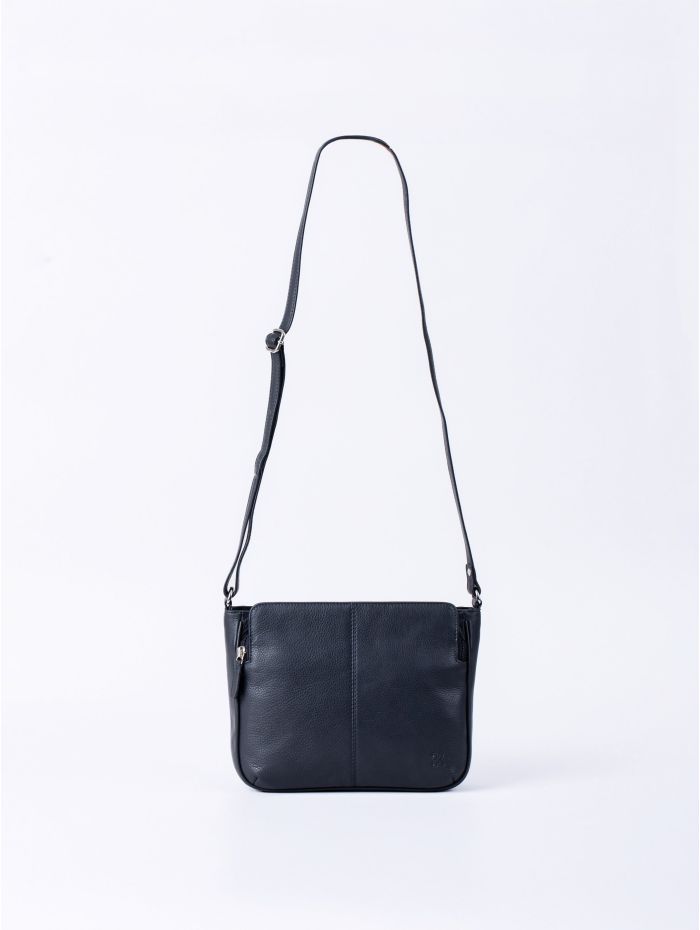 Ambleside Leather Cross Body Bag in Navy