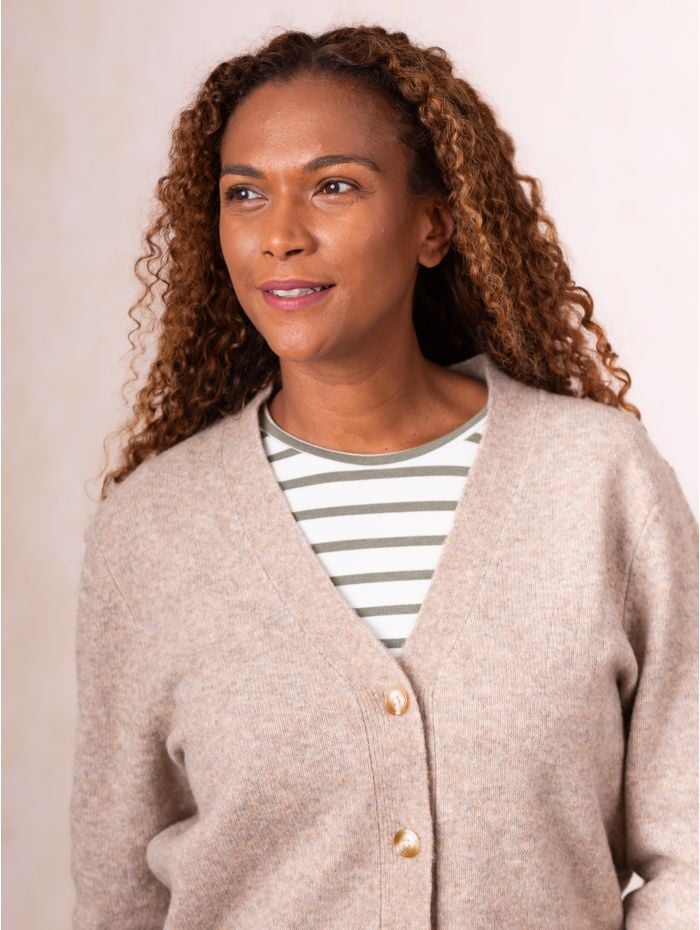 Juniper Wool Blend Cardigan in Oatmeal