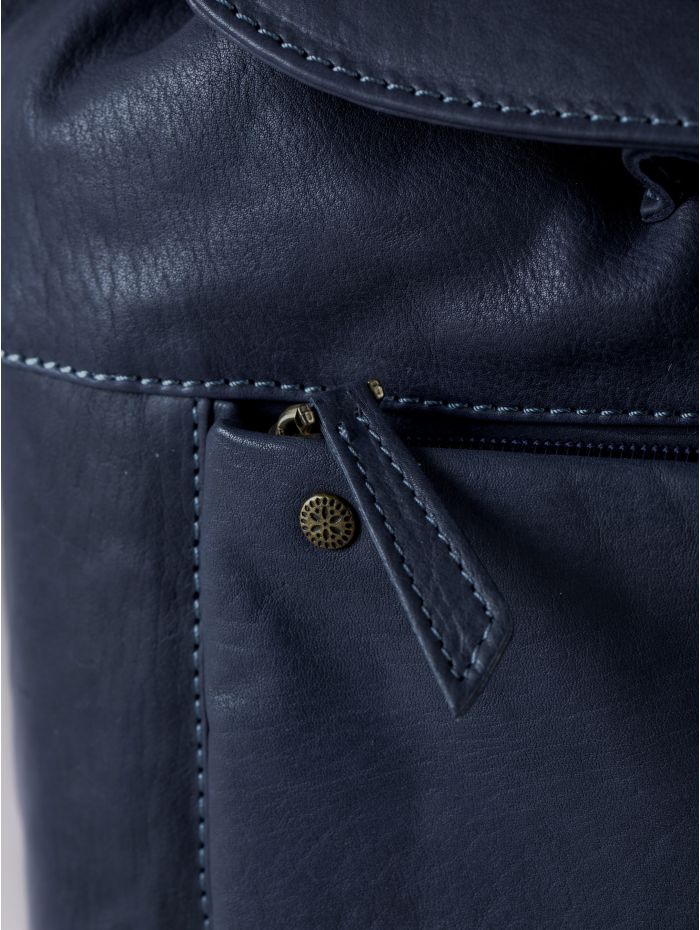 Harstone Leather Backpack in Blue